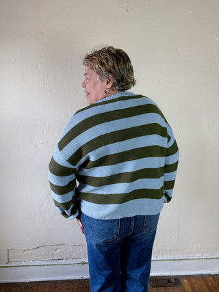 Extended Size Lakeside Stripe Sweater