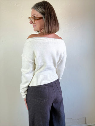 Soft Focus Off Shoulder Cardigan