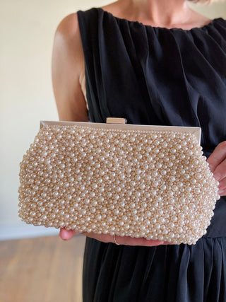 Pearl Beaded Evening Clutch