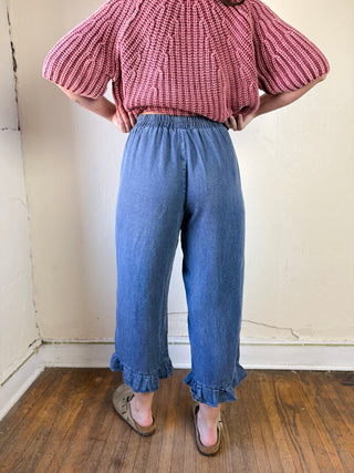 Ruffle Road Denim Capris