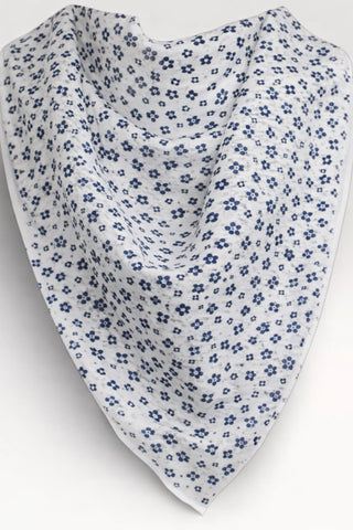 Blue Floral Lightweight Neck Scarf