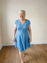 Load image into Gallery viewer, Button Front V Neck Woven Dress
