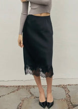 Load image into Gallery viewer, Midnight Muse Satin Skirt
