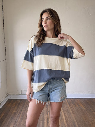 Coastal Colorblock Tee | Pineapple Navy 