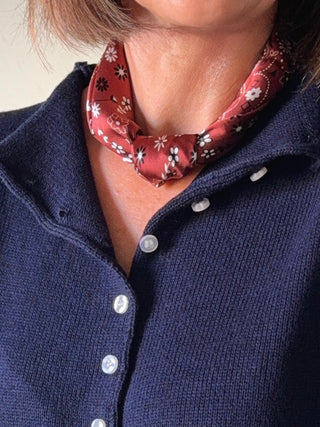 Heritage Paisley Mulberry Silk Scarf | Rust