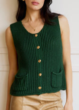 Load image into Gallery viewer, Indy Sweater Vest | Dark Green
