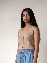 Load image into Gallery viewer, Harbor Breeze Crochet Tank | Taupe
