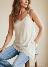 Load image into Gallery viewer, Daydream Lace Trim Cami | Ivory 
