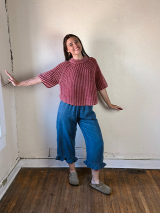 Ruffle Road Denim Capris