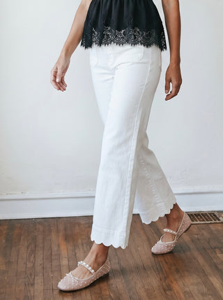 Boardwalk Scallop Wide Leg Pants