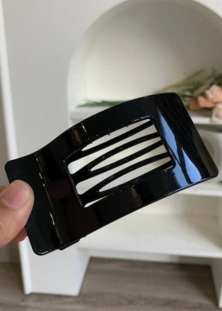 Elegant Rectangle Black Hair Clip