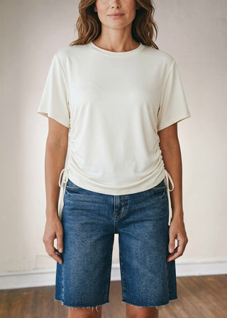 Everyday Ease Side Ruched Tee