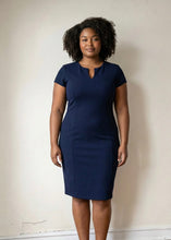 Load image into Gallery viewer, Extended Classic Notch Neck Sheath Dress

