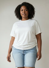 Load image into Gallery viewer, Extended Size Everyday Ease Side Ruched Tee

