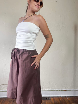 Reversible Scrunch Tube Top | White