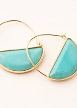 Load image into Gallery viewer, Stone Prism Hoop Earring
