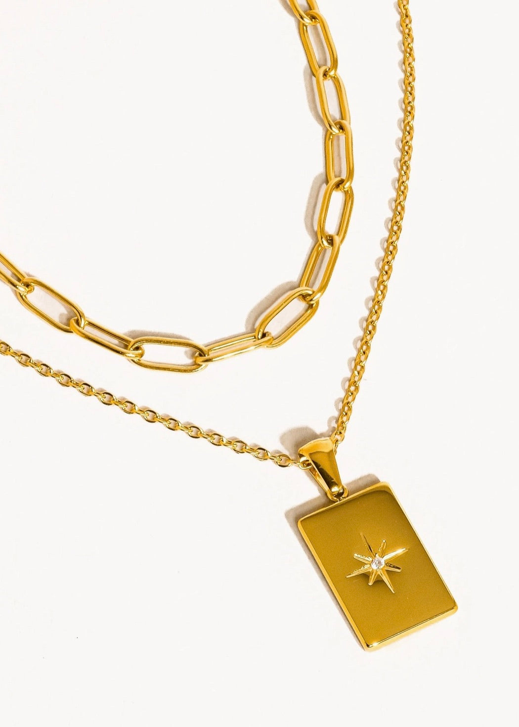 18K Layered Astro Chain Necklace