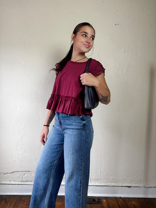 Romantic Lace Ruffle Top