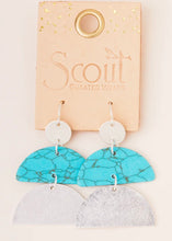 Load image into Gallery viewer, Stone Half Moon Earring
