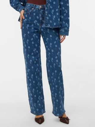 Floral Wash Straight Leg Denim