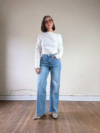 Molly Light Wash Straight Leg Jean