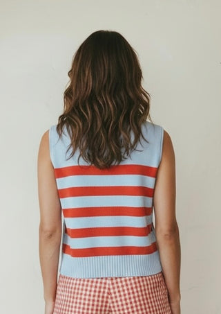 Harbor Stripe Button Tank