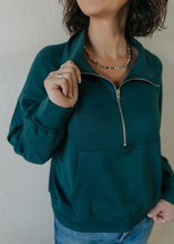 Load image into Gallery viewer, On the Go 1/4 Zip | Deep Green
