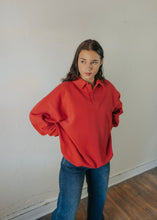 Load image into Gallery viewer, Billie Fleece Pullover | Red
