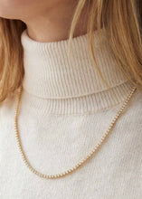 Load image into Gallery viewer, Gold Dipped Mini CZ Tennis Chain Necklace
