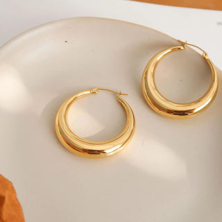 Gold Statement Hoop Earrings