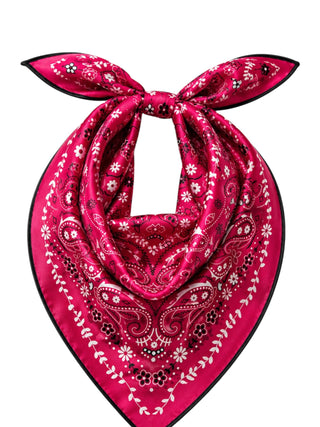 Heritage Paisley Mulberry Silk Scarf | Fuchsia