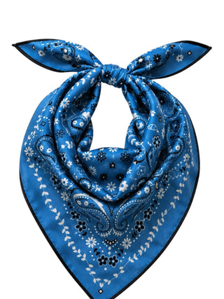 Heritage Paisley Mulberry Silk Scarf | Ocean Blue
