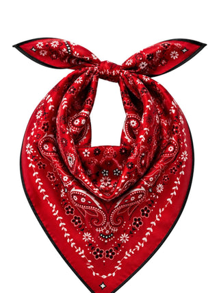 Heritage Paisley Mulberry Silk Scarf | Red