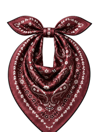 Heritage Paisley Mulberry Silk Scarf | Rust 