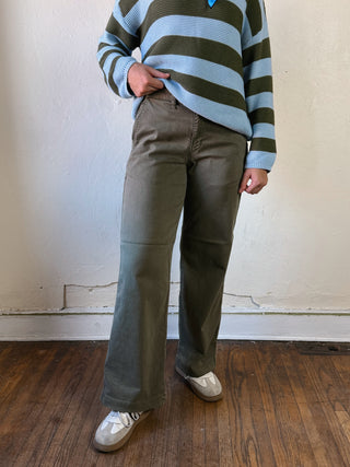 Hudson Olive Wide Leg Jeans