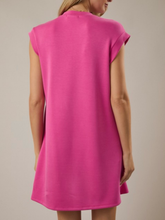Load image into Gallery viewer, Cuffed Sleeve Pocket Mini Dress | Pink
