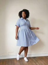 Load image into Gallery viewer, Extended Classic Gingham Smocked Mini Dress
