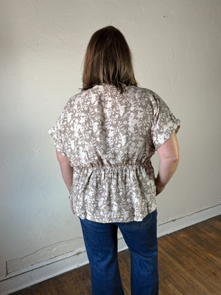 Extended Size Garden Pleat Blouse