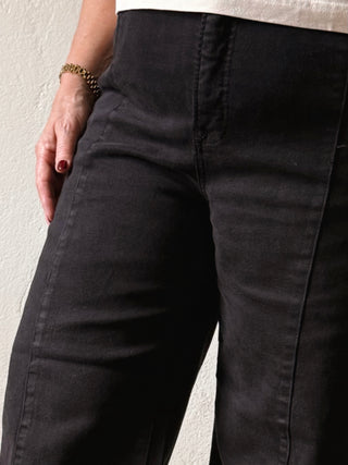 Extended Size Risen Tummy Control Pintuck Front Seam Jeans