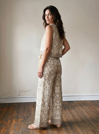 Sienna Tile Wide Leg Pant