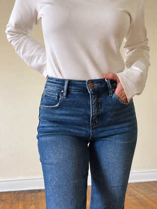 Risen Tummy Control Crop Bootcut Jeans