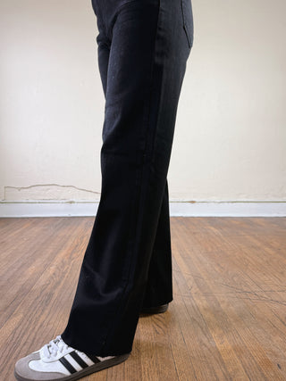 Just Black Denim Scissor Cut Palazzo Jean | Black