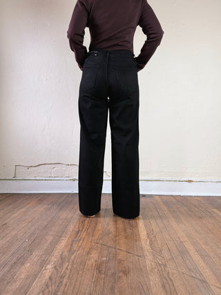 Just Black Denim Scissor Cut Palazzo Jean | Black