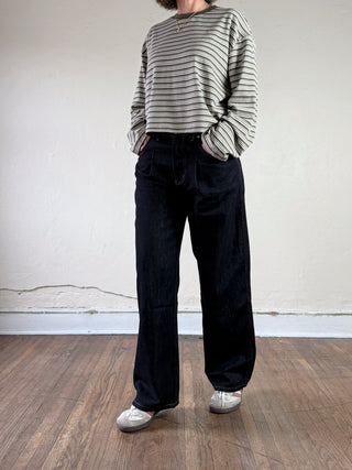 Uptown Pleated Barrel Jeans