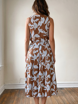Terracotta Breeze Midi Skirt