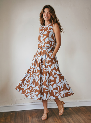 Terracotta Breeze Printed Tank