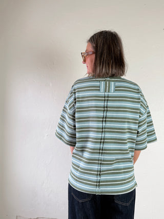 Striped Tee with Detachable Scarf