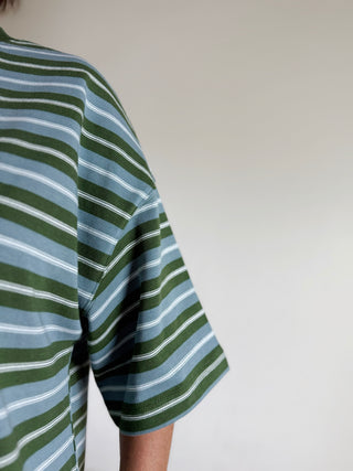 Striped Tee with Detachable Scarf