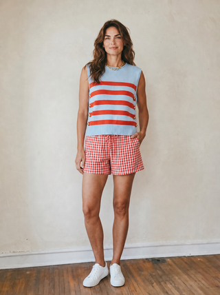 Harbor Stripe Button Tank