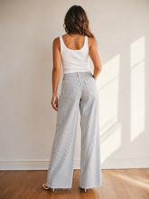 Load image into Gallery viewer, Just Black Denim Harbor Stripe Wide Leg Jeans
